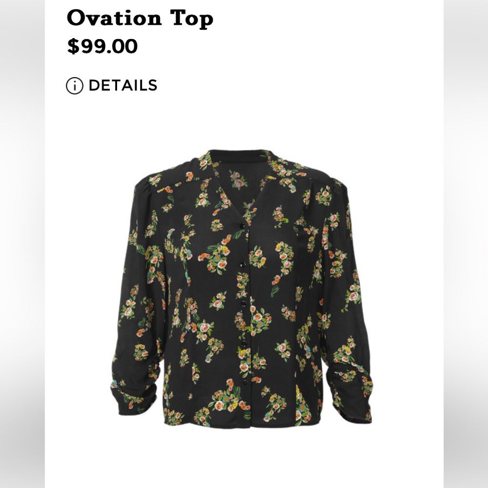 cabi NWT Ovation Top, Vintage Floral, size LARGE, Fall 23